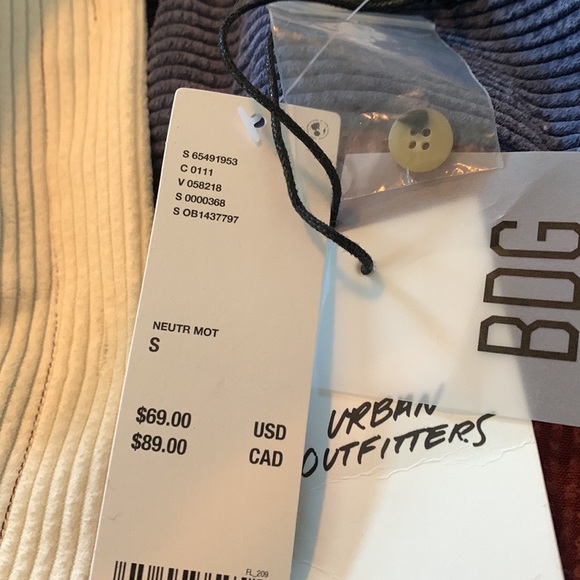 urban outfitters multi color corduroy cropped jacket - Picture 2 of 5